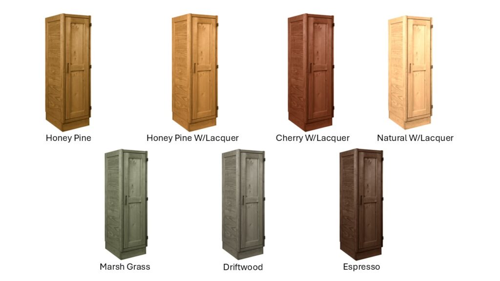 Wardrobe, Single Wood (SKU#: 09016 Size: 19 5/8" x 23 3/4" x 67" Weight: 116 lbs.)